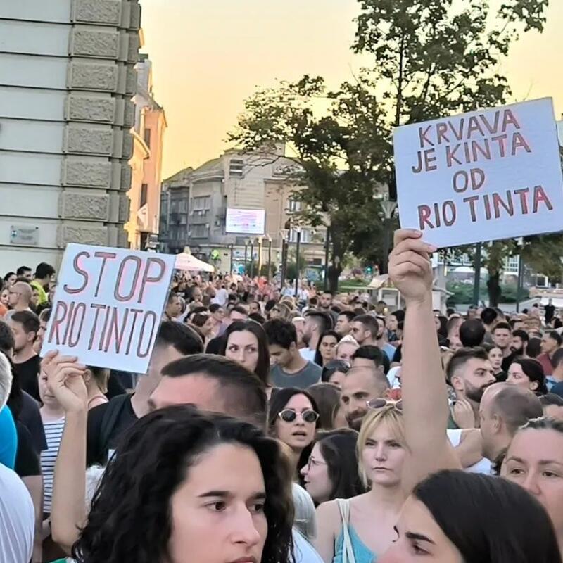 lithium mining protest serbia